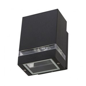 Derico 1 Light Wall Light Black - DERICO-1-BLK