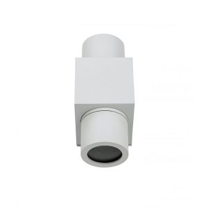 Geneva 240V GU10 Up/Down Wall Pillar Light White - GENEVA-2 Sq-WHT