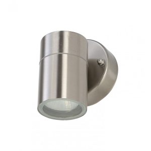 Jordan 240V GU10 Wall Pillar Light Stainless Steel - JORDAN-1-Down