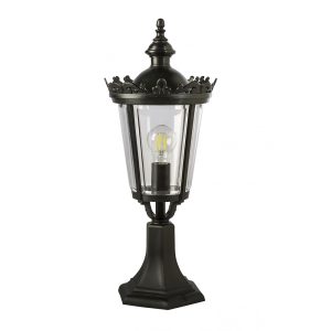 Kensington 1 Light Pillar Mount Light Black - KENSINGTON-PM