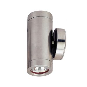 Italian 240V GU10 Up/Down Wall Pillar Light Stainless Steel - LF5017