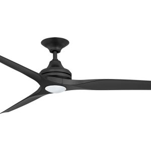 Spitfire 2 60" AC Ceiling Fan With 17W Dimmable LED Black Motor / Black Polymer Blades - MS21BL + BS21BL + SPI17W