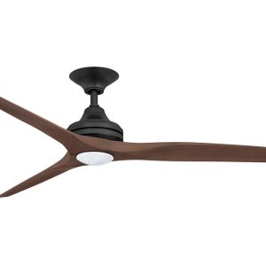 Spitfire 2 60" AC Ceiling Fan With 17W Dimmable LED Black Motor / Walnut Polymer Blades - MS21BL + BS21WA + SPI17W