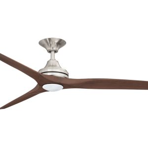 Spitfire 2 60" AC Ceiling Fan With 17W Dimmable LED Brushed Nickel Motor / Walnut Polymer Blades - MS21BN + BS21WA + SPI17W