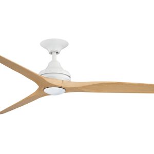 Spitfire 2 60" AC Ceiling Fan With 17W Dimmable LED Matt White Motor / Natural Polymer Blades - MS21MW + BS21NA + SPI17W