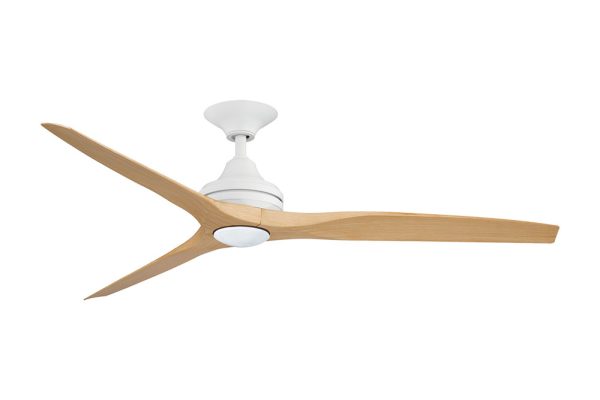 Spitfire 2 60" AC Ceiling Fan With 17W Dimmable LED Matt White Motor / Natural Polymer Blades - MS21MW + BS21NA + SPI17W