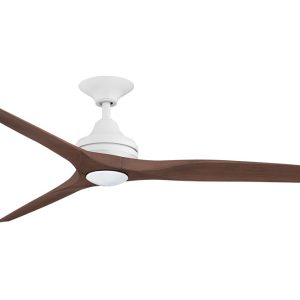 Spitfire 2 60" AC Ceiling Fan With 17W Dimmable LED Matt White Motor / Walnut Polymer Blades - MS21MW + BS21WA + SPI17W