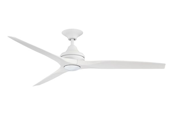 Spitfire 2 60" AC Ceiling Fan With 17W Dimmable LED Matt White Motor / White Wash Polymer Blades - MS21MW + BS21WW + SPI17W