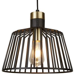 Maven Max Pendant Light Black / Brass - MS9411-BLBS