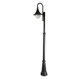 Newbari 1 Light Post Light Black - NEWBARI-1P BLK