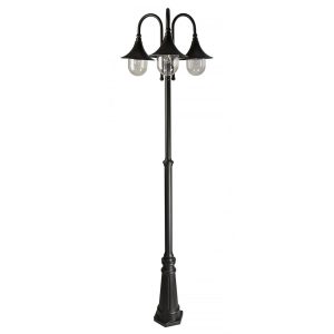 Newbari 3 Light Post Light Black - NEWBARI-3P BLK