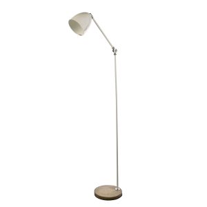 Nuda 1 Light Floor Lamp White / Concrete - NUDA-FL-WHT