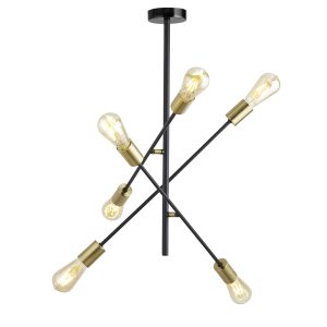 Alvie 6 Light Black / Brass - R3806-BLBS