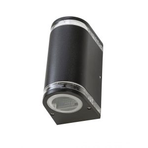 Tunnel 10W Up/Down LED Wall Pillar Light Black - TUNNEL-2-BLK