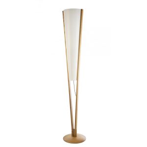 Vicenza 3 Light Floor Lamp Wooden / White - VICENZA-F/L