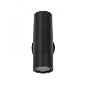 Zarton 240V GU10 Up/Down Wall Pillar Light Black - ZARTON-2L