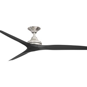 Spitfire 2 60" AC Ceiling Fan Brushed Nickel Motor / Black Polymer Blades - MS21BN + BS21BL