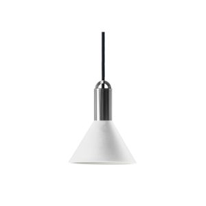 Sync Large Cone Pendant White / Nickel - LUX.SYNC.SUSPENSION.NKL + LUX.SYNC.CONE.L.WHT