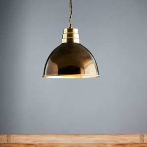 Ohio 1 Light Tall Dome Pendant Brass - ZAF11088BR