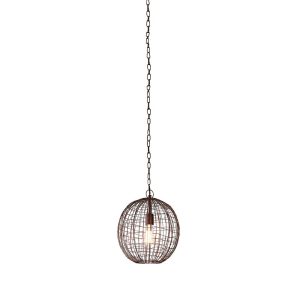 Cray Wire Weave Ball Pendant Small Antique Copper - ZAF11136