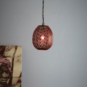 Sigma 1 Light Perforated Pod Pendant Bronze - ZAF12073