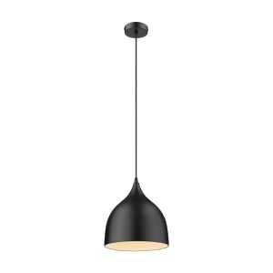 Jade 220mm 1 Light Pendant Black  - 31415