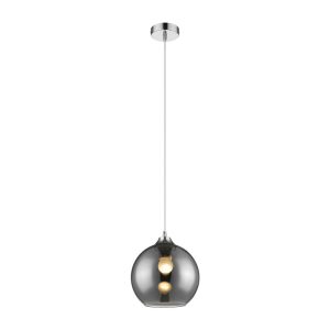 Jazz 200mm 1 Light Glass Pendant Chrome - 31355