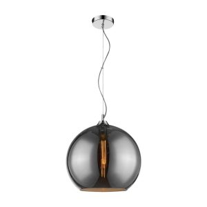 Jazz 350mm 1 Light Glass Pendant Chrome - 31359