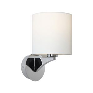 Kirsten 1 Light Wall Light Chrome / White - KIRST1WCH