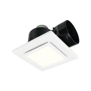 Sarico Square Small Exhaust Fan With 9W LED Light White / Cool White - 20398/05