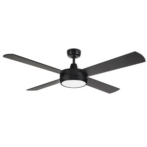 Tempest Supreme 52" Ceiling Fan With 18W LED Black / Tri-Colour - 20907/06