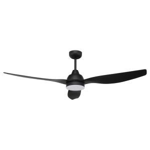 Smart WiFi Bahama 52" DC Ceiling Fan With 18W LED Light Black / Tri-Colour - 20918/06