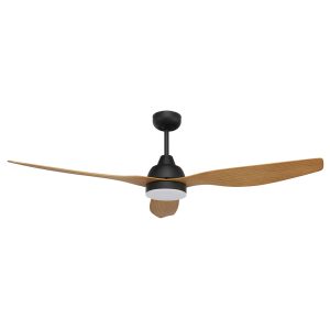 Smart WiFi Bahama 52" DC Ceiling Fan With 18W LED Light Matt Black / Maple / Tri-Colour - 20918/51