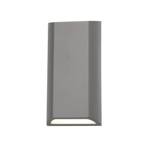 Bloc 8W 240V LED Up/Down Wall Pillar Light Silver / Tri Colour - BLOC EX8-SL3C