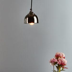 Kaya 1 Light Dome Pendant Small Nickel - ZAF10060NI