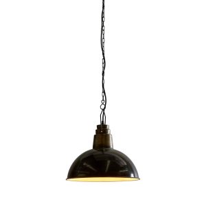 Napier 1 Light Iron Dome Pendant Old Black - ZAF10181BK