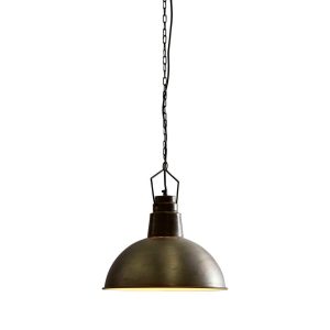 Napier 1 Light Iron Dome Pendant Raw - ZAF10181RW