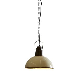 Napier 1 Light Iron Dome Pendant Old White - ZAF10181WH