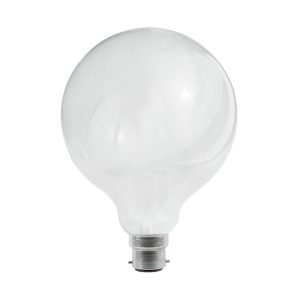 Halogen G125 53W Dimmable B22 Globe Opal / Warm White - SP53WG125BCO