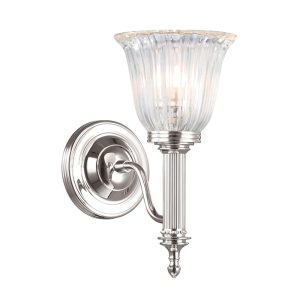 Carroll 1 Light Wall Light Polished Nickel - BATH/CARROLL1 PN [CLONE]