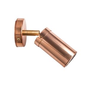 Poseidon 12V MR16 Single Adjustable Wall Pillar Light Solid Copper - PM1ACEC