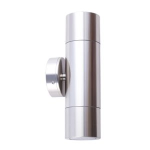 Poseidon 12V MR16 Up & Down Wall Pillar Light Anodized Aluminium - PMUDSHSIL