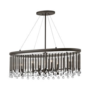 Piper 6 Light Oval Chandelier / Pendant Espresso - KL/PIPER/ISLE [CLONE]