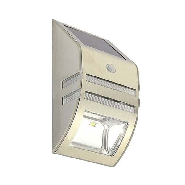 Flush Mount LED Wall Light With PIR Sensor- Stainless - SLDWL0099A-1W-PIR-WW