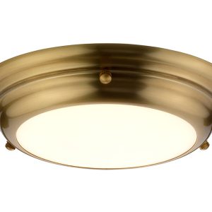 Welland 12W LED Mini Bathroom Flush Aged Brass / Warm White - WELLAND/F/S AB [CLONE]