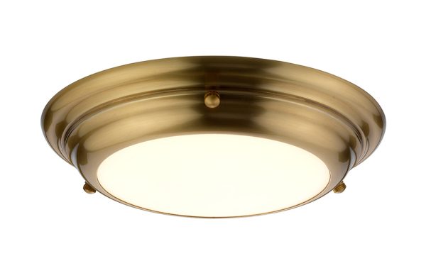 Welland 12W LED Mini Bathroom Flush Aged Brass / Warm White - WELLAND/F/S AB [CLONE]