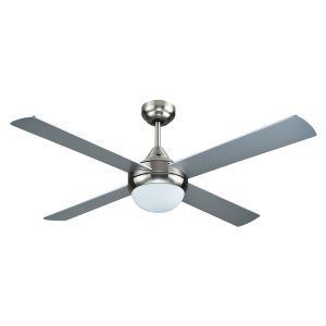 Azure 48" 18W LED Dimmable AC Ceiling Fan Brushed Silver / Tri-Colour - A2328