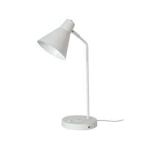 Targa Desk Lamp With USB & Wireless Charging White - OL93952WH