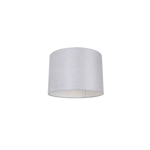 Linen 12" Drum Shade DIY Batten Fix Grey - SHADE03