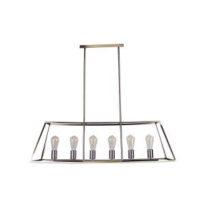 Southport 6 Light Metal Contemporary Pendant Brushed Chrome - SL66906BC